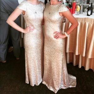 Gold sequin formal